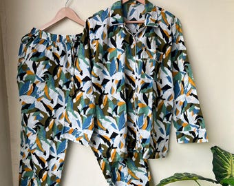 Pure Cotton Pajama Set, Women’s Pajama Set, Comfortable Nightwear Pj Set