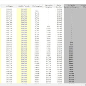 Depreciation Recapture Accounting Tool