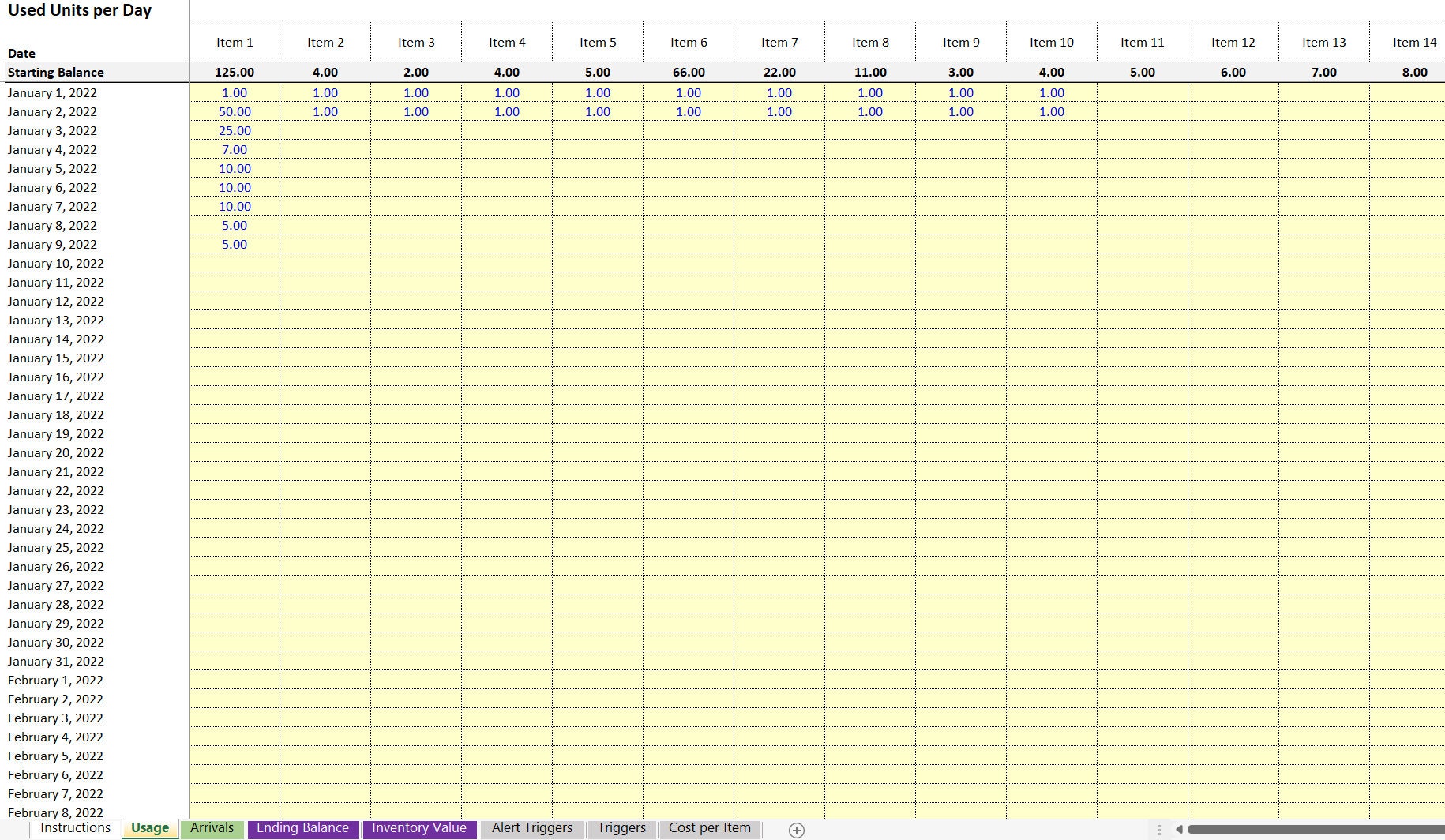 Daily Inventory Sheet - Etsy