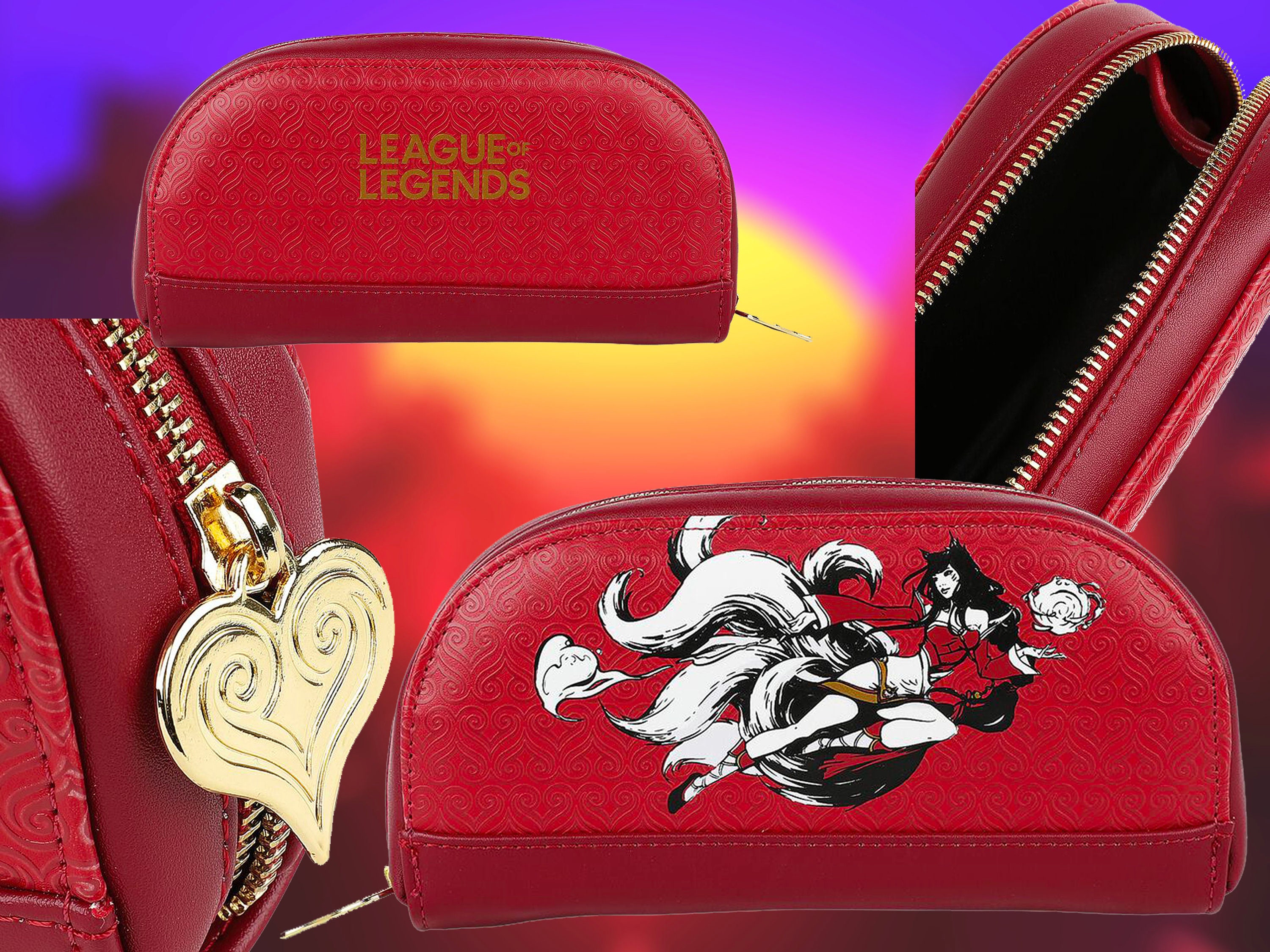 League of Legends LOL Wallet Purses Jinx Skull KDA K/DA Reflective