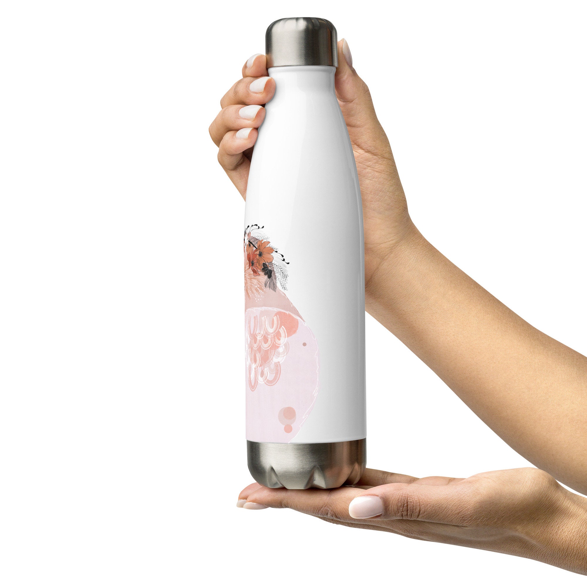 Pink Flamingos Insulated Water Bottles Stainless Steel Sports Drink Bottle  Keep Cold and Hot 17oz/500ml for Women Men