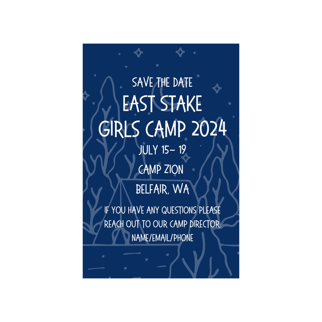 Save the Date Girls Camp, Girls Camp 2024, Girls Camp, LDS, Young Women ...
