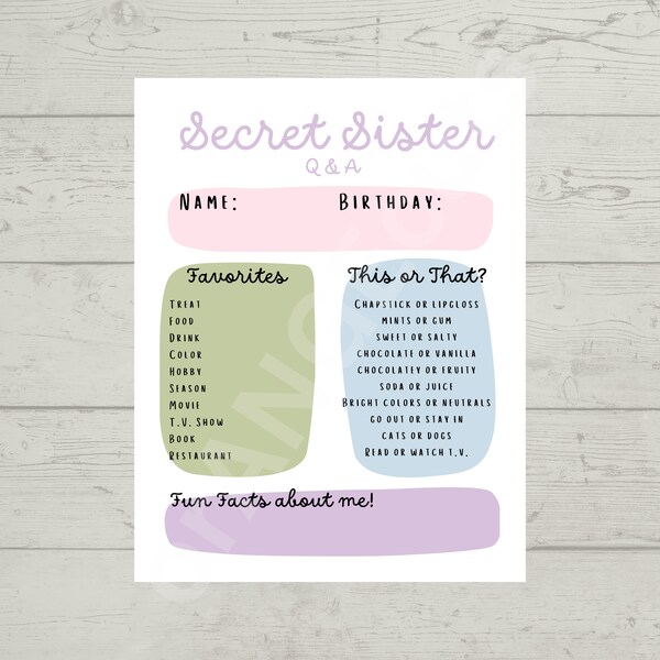 Secret Sister - Etsy