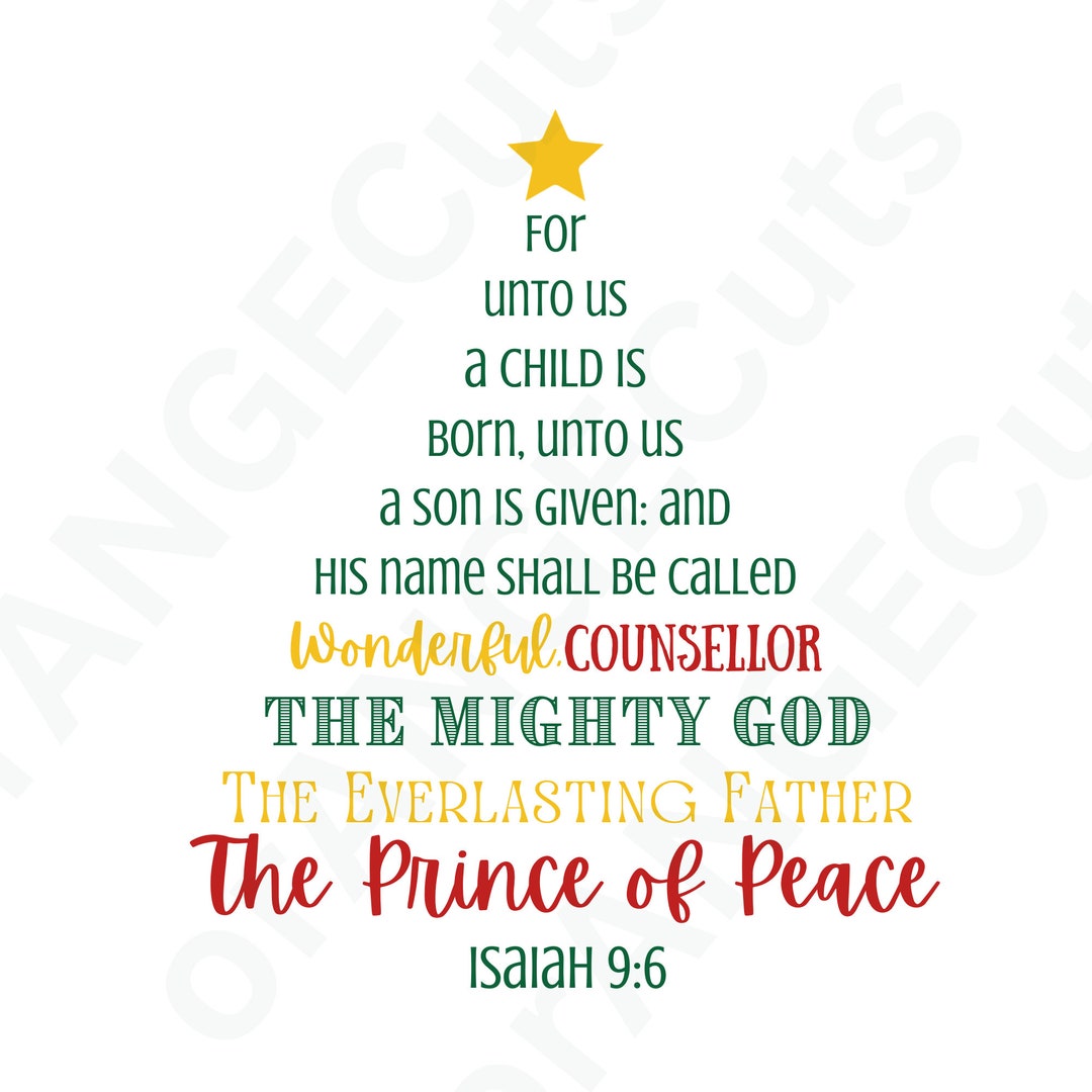 Christmas Scripture SVG Christ Name Tree Christ Tree Cute Christmas SVG ...