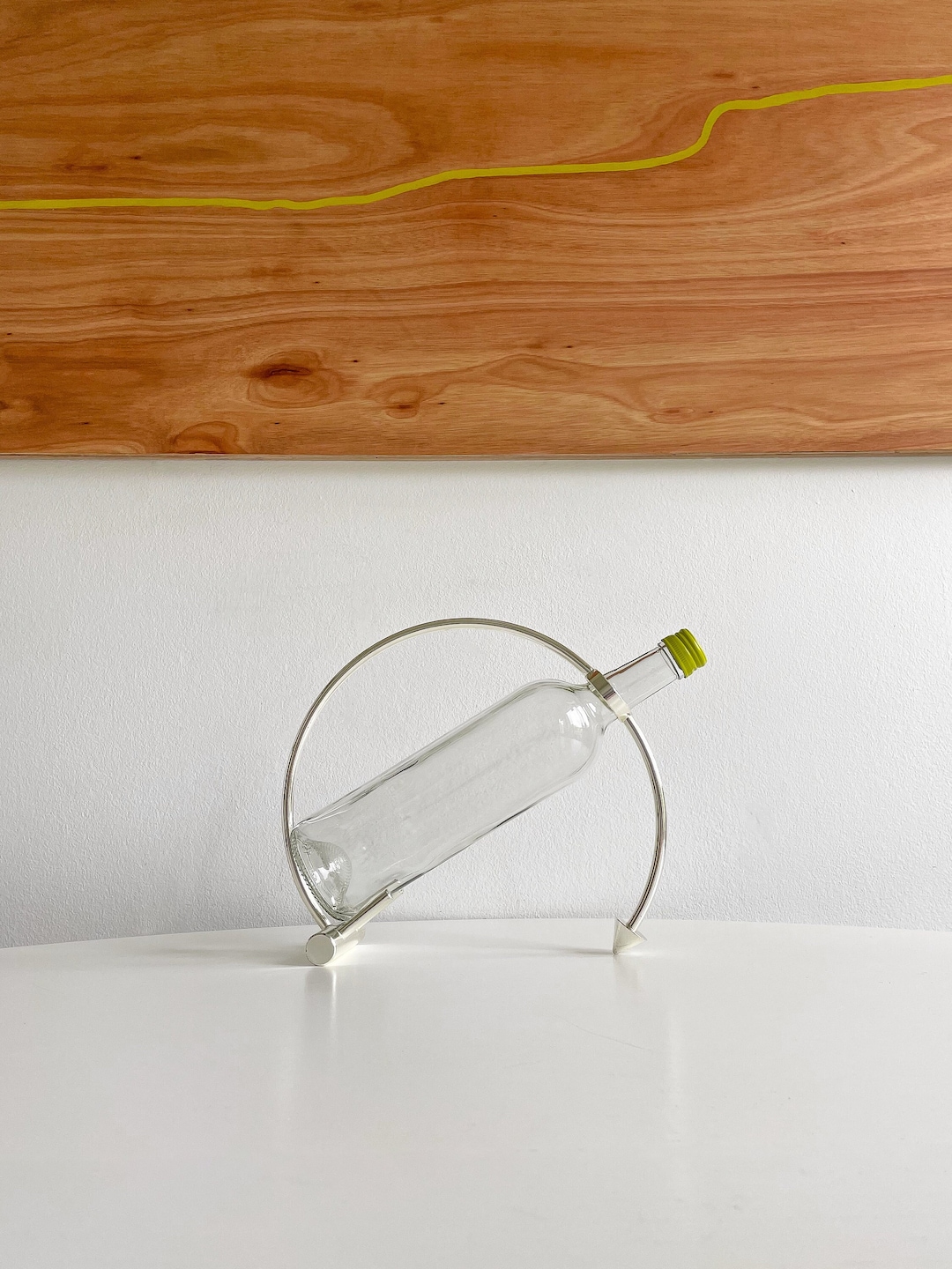 Vintage Chrome Bottle Holder by Hogri Design/ Made in Germany / Mid