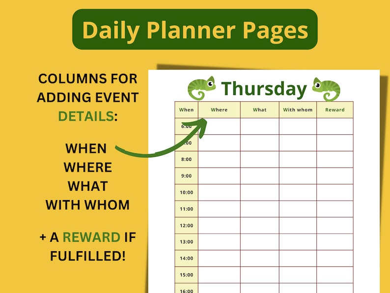 kids adhd autism planner with images and adhd friendly design