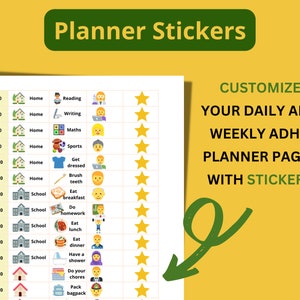 kids adhd autism planner with images and adhd friendly design