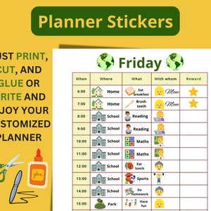 ADHD Planner for Kids ADHD Student Planner Printable Autism Education ...