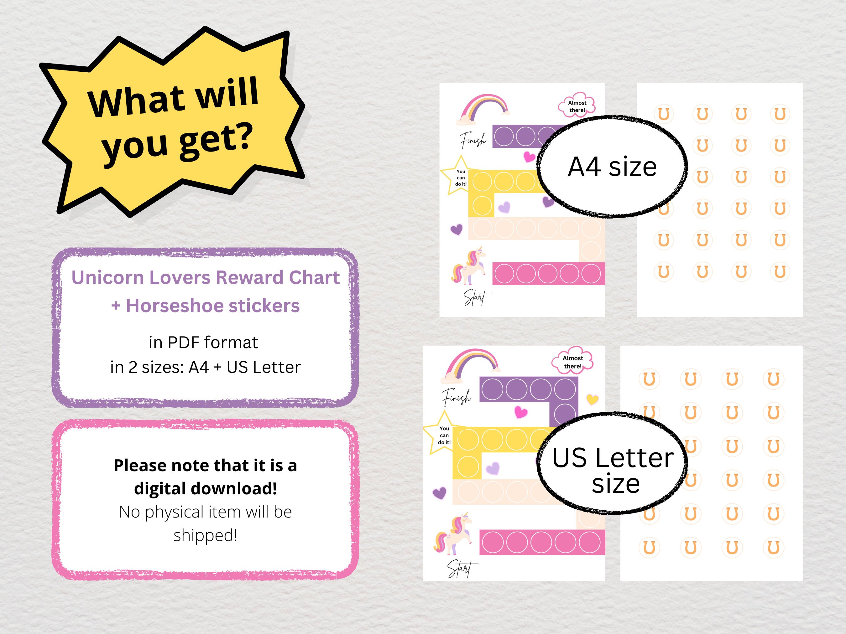 Kids Reward Chart Printable Routine Sticker Chart Potty Training ...