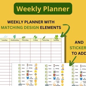 kids adhd autism planner with images and adhd friendly design