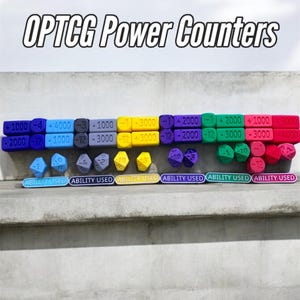 Contador de poder TCG, juego de 4 caras sin rotación (1- y 1+)
