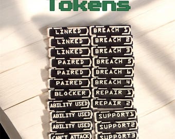 Gundam TCG Tiles GTCG-  Ability Used Tokens- Fully customisable-  3D Printed Tiles 25 Per Set!