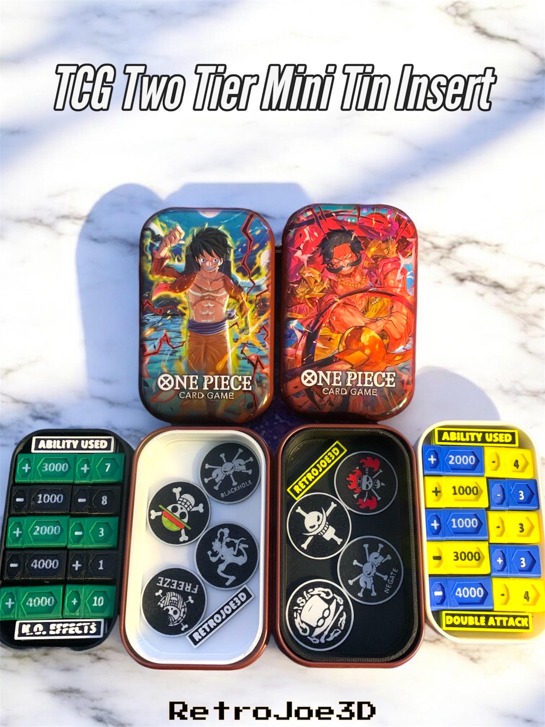 TCG V2. Two Tier-mini Tin Insert - 3D Printed- Customizable- Lots