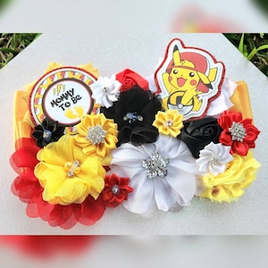 Fascia per la pancia della mamma a tema baby shower con creatura elettrica anime per neonati