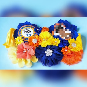 Baby Boy Anime Baby of Color Themed Baby Shower Mommy Belly Sash