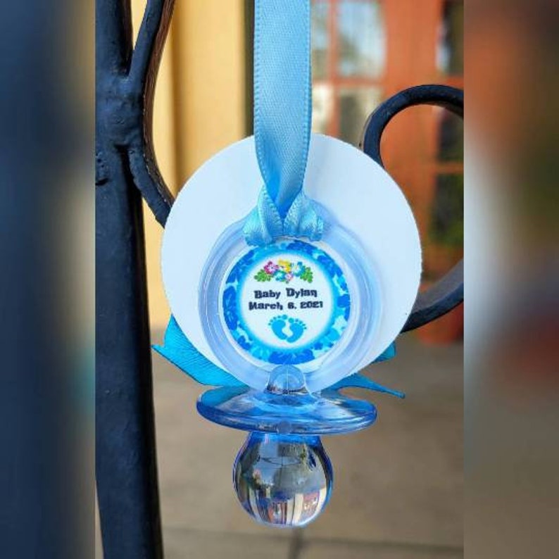 12 Baby Boy Lavender Hawaiian Alien Themed Pacifier Necklaces Favors ...