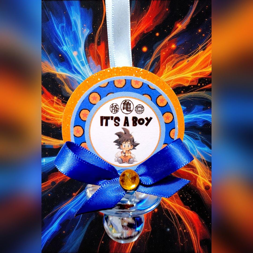 12 Baby Boy Light Blue Anime Baby or Anime Chibi Themed Pacifier ...