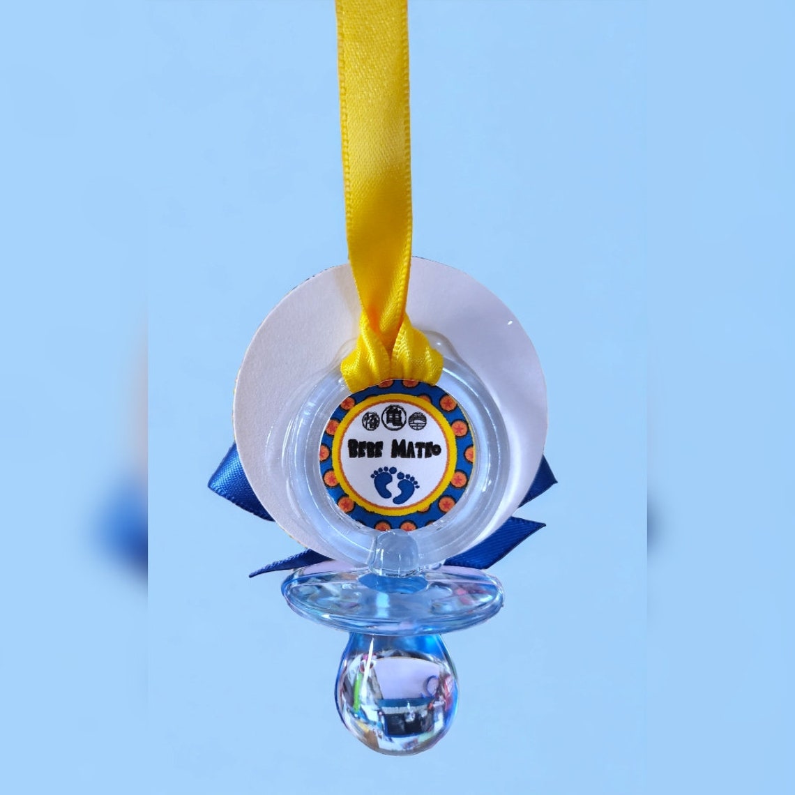 12 Baby Boy Yellow Anime Baby or Anime Chibi Themed Pacifier Necklaces ...
