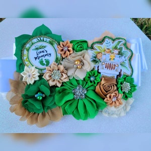 Baby Boy Jungle Truck Babies  Themed Baby Shower Mommy Belly Sash
