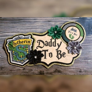 Magic Wizard Snake Themed Baby Shower Daddy Badge
