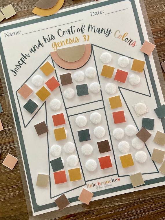 Joseph's Coat of Many Colors Bible Activity: Homeschool Printable (PDF)