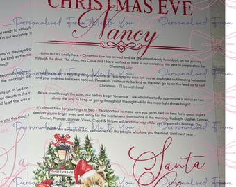 Personalised Letter from Santa – Christmas Eve Surprise for Kids, Official North Pole Mail Keepsake