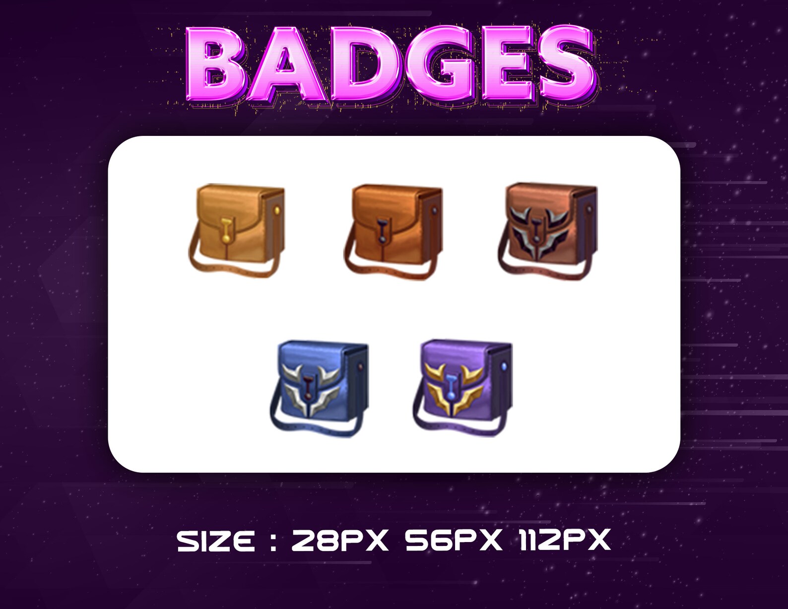 BACKPACK V2 BADGES. for Streamers and Communities Twitch Etsy