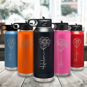Stainless Steel Water Bottle Etsy