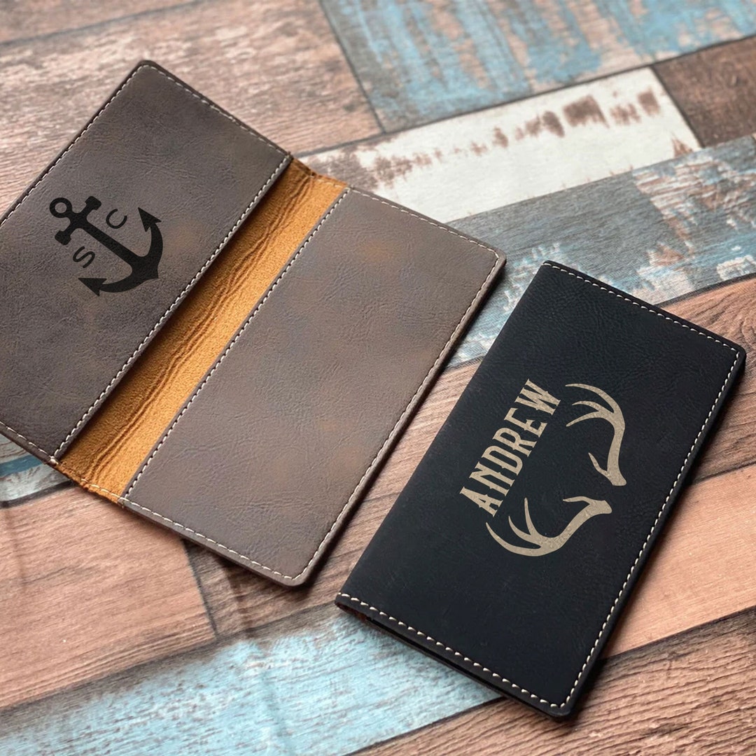 Personalized Name Checkbook Cover With Monogram, Checkbook Wallet and