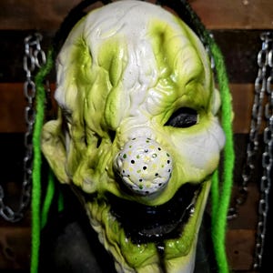 Charred Bozo- Lime Variant - Half Mask