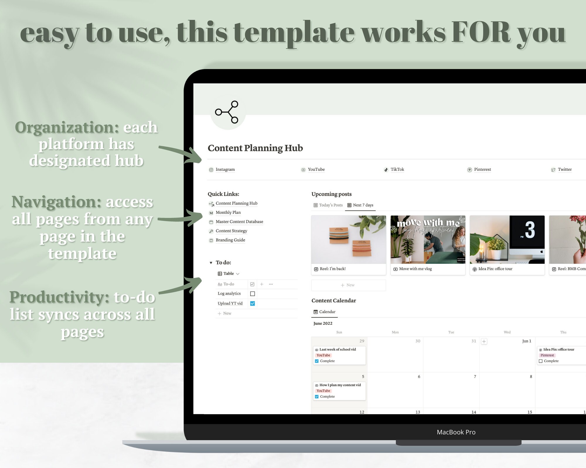 Social Media Content Planner Notion - Small Business Social Media ...