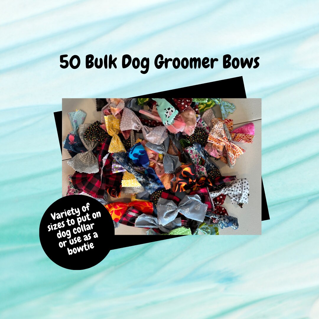 100 Dog Grooming Bows, Dog Bowties, Dog Grooming Hairbows, Dog Grooming