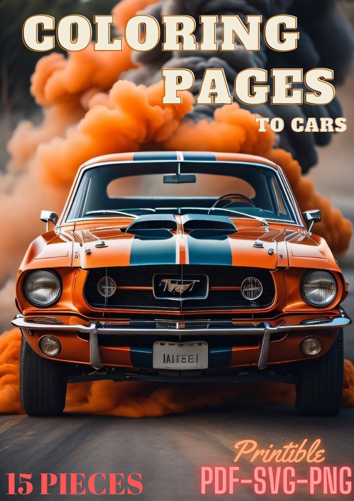 Coloring Pages to Cars - Etsy