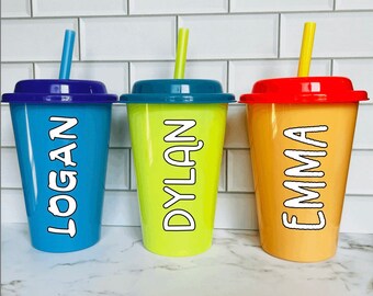 12oz summer personalized cold changing cups, toddlers color changing cups