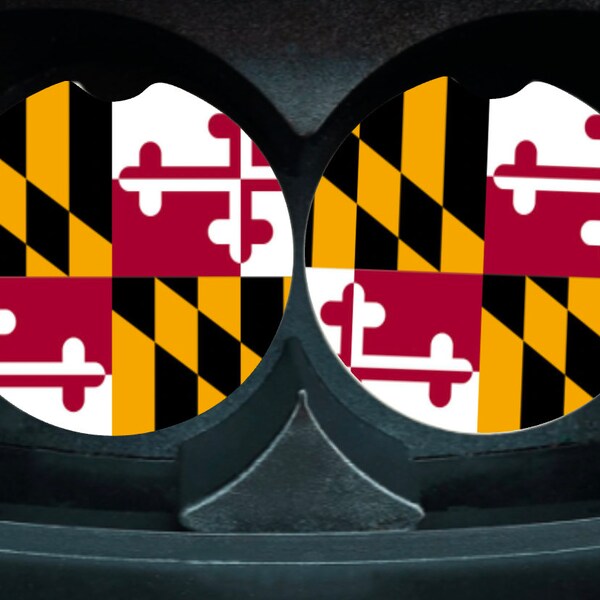Maryland Flag Ceramic  Car Coasters