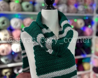 The Magic School crochet scarf, hand made inspired stripped scarf