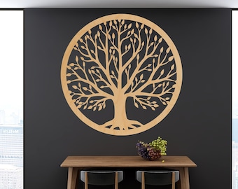 Tree of Life Wall Art, Large Tree of Life Wall Decor, Tree of Life Wood, Wood Wall Art, Tree Sign, Tree of Life, Living Room Wall Decor