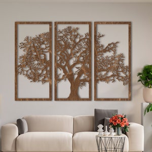 Tree of Life Wall Art, Tree Inspired Home Decor, Living Room Wood Wall Decor, Nature Inspired Artwork, Extra large wall art