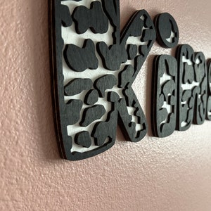 Cow Print Wooden Name Letters: Western Nursery Decor