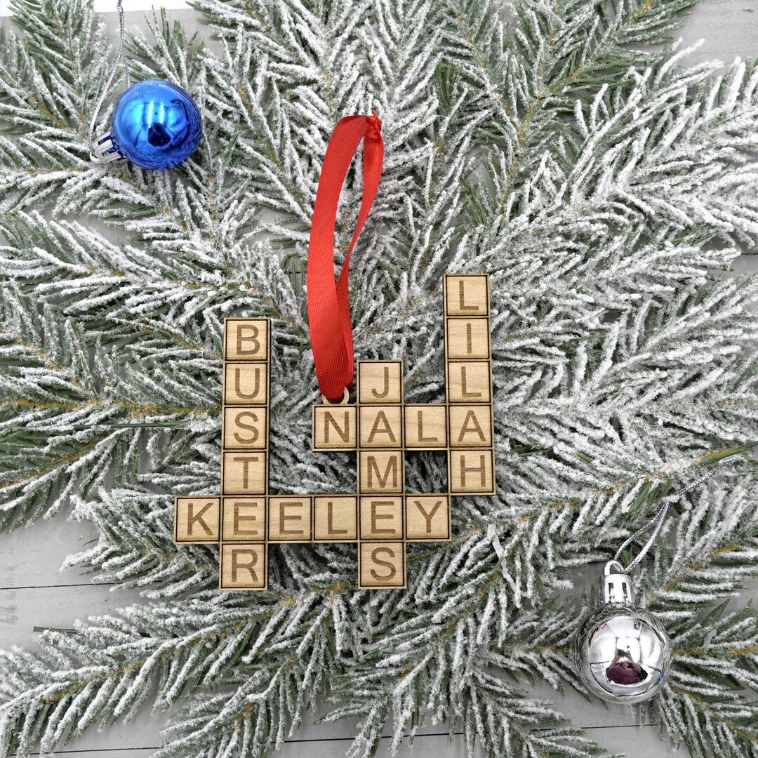 2024 Christmas Ornament, Personalized Ornament, Family Names on Tiles, Gift for Friends, Family ...