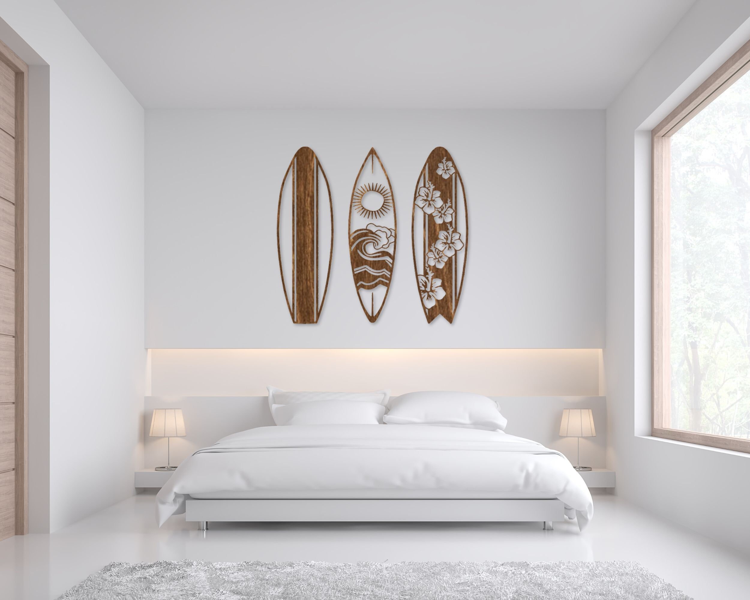 Wooden Surfboard Wall Art: Coastal Beach House Wall Art - Etsy