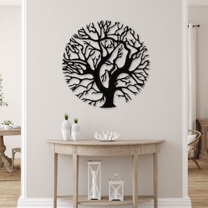 Large Tree of Life Wood Wall Art, Circle Tree of Life, Wood Wall Hanging, Tree of Life Wood Wall Art, Tree Wall Art, Wooden Wall Decor