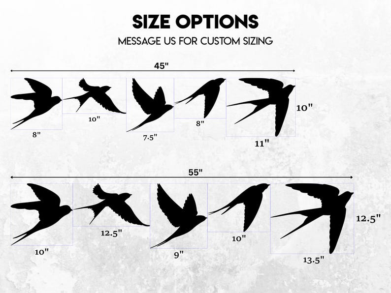 Flock Of Birds Wood Wall Art Set: 5 Wooden Birds, Living Room Wall Decor, Bedroom Wall Decor, 30 Different Color Options image 5
