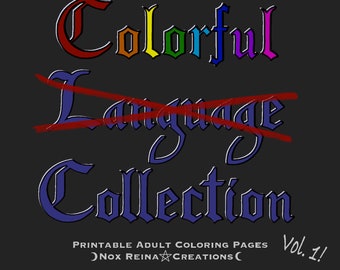 Colorful Collection Vol. 1,  5 Page Set (Just the art from my Colorful Language Collection)