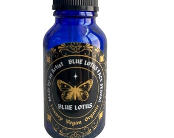 BLUE LOTUS ORGANIC youth preserve vegan Face serum full size 30 ml. Best seller popular now