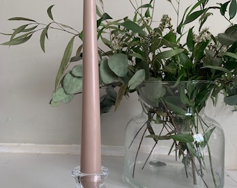 Reversible Ribbed Glass Candle Holder: Taper & Tea Light