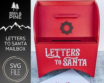 Letters to Santa Mailbox SVG, Cut File, Santas Mailbox, Christmas Decor ...