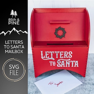 Digitaal postbusbestand - Brieven aan de kerstman postbusbestand - SVG kerstlaserbestand - digitaal postbusbestand - laserbestand voor Glowforge