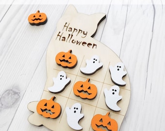 Halloween SVG Tic Tac Toe - Halloween Tic Tac Toe Digital File - Digital File for Glowforge