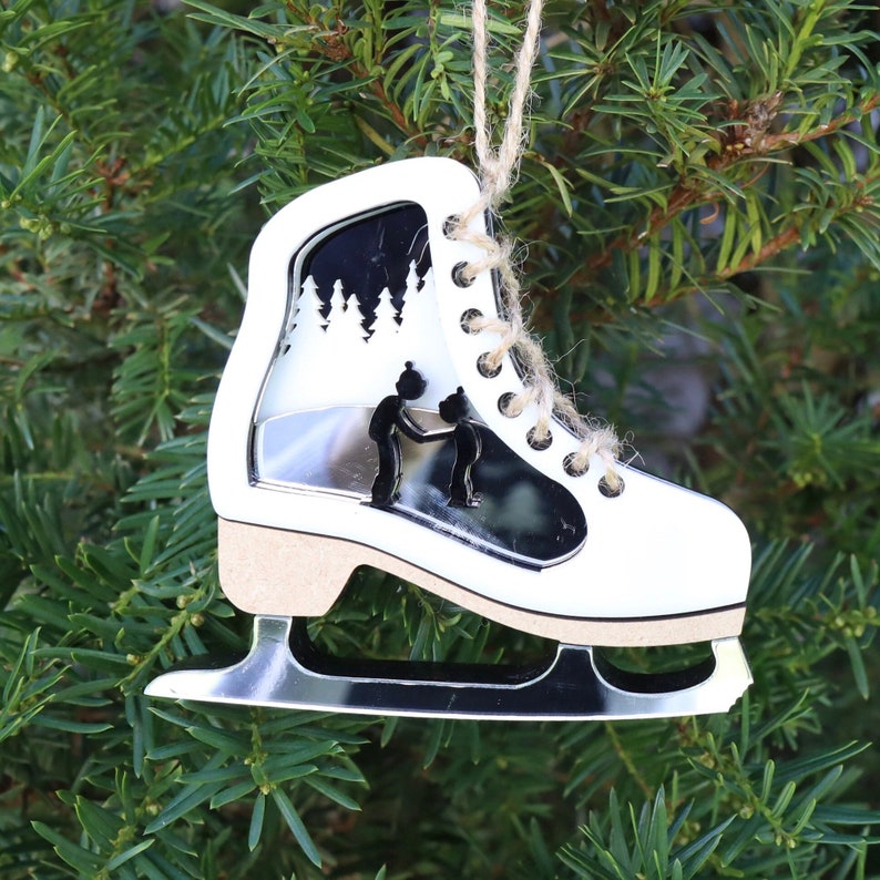 Ice Skate Ornament SVG Digital File Christmas Ornament Etsy
